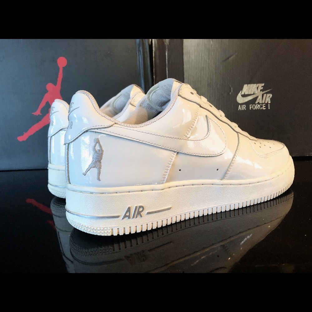 NIke Air Force 1 "SHEED"- White Patent Leather